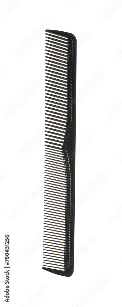 Hairdresser tool. Black hair comb isolated on white Hairdresser tool. Black hair comb isolated on white