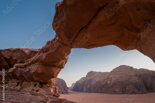 Sunrise at the Little Bridge in Wadi Rum, Jordan