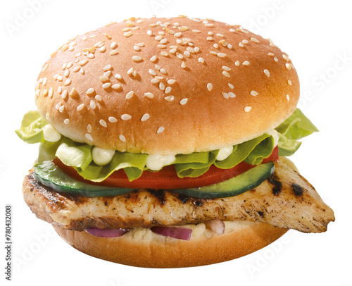 Chickenburger gegrillt