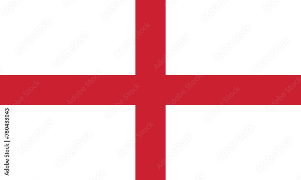 Obraz premium Vector illustration of the flat flag of England