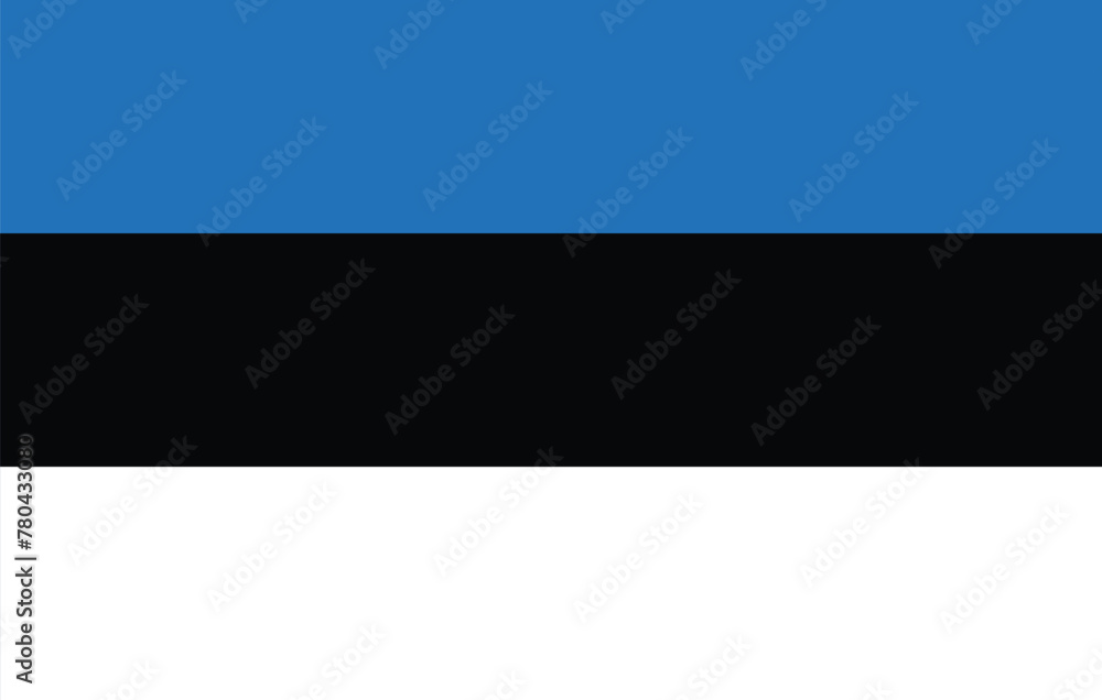 Vector illustration of the flat flag of Estonia Vector illustration of the flat flag of Estonia