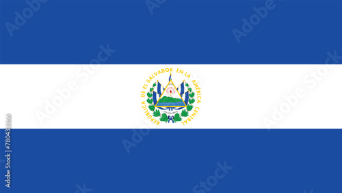 Vector illustration of the flat flag of El Salvador   photo