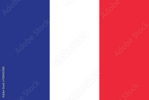 Vector illustration of the flat flag of France 