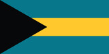 Vector illustration of the flat flag of Bahamas 