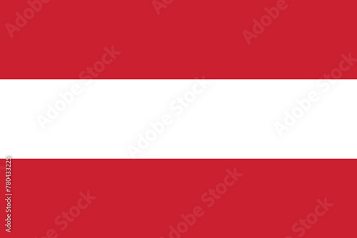 Vector illustration of the flat flag of Austria  photo