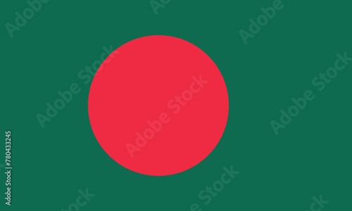 Vector illustration of the flat flag of Bangladesh 