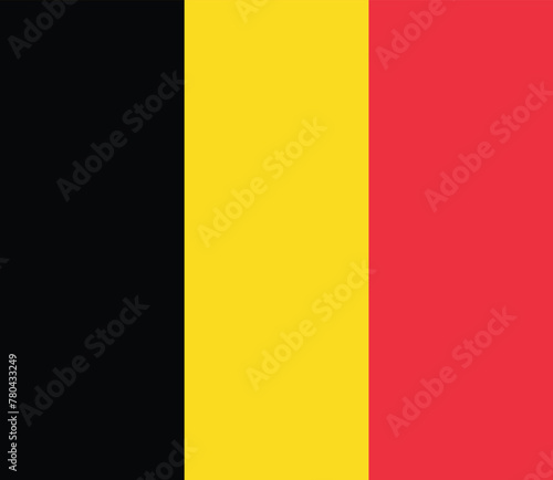 Vector illustration of the flat flag of Belgium 