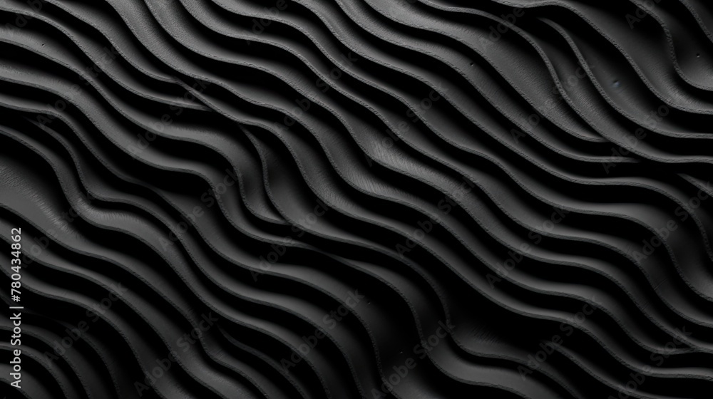 Black background with wavy uneven lines in various shades of gray and white, AI-generated. Black background with wavy uneven lines in various shades of gray and white, AI-generated.