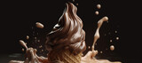 splash of vanilla chocolate cone ice cream 72