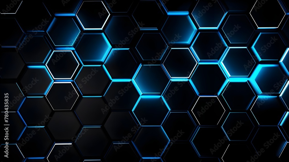 Futuristic Hexagonal Digital Network Pattern with Medical Technology Elements Futuristic Hexagonal Digital Network Pattern with Medical Technology Elements