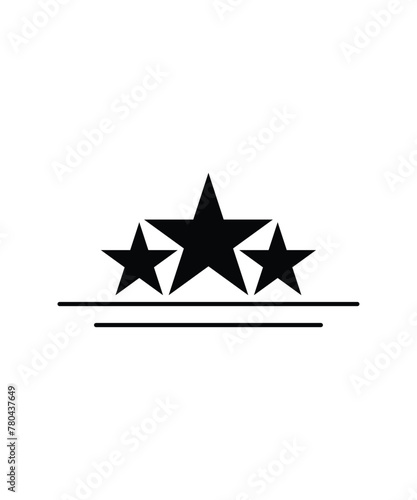 3 star icon, vector best flat icon.