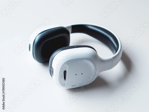 AI generated illustration of Headphones on table