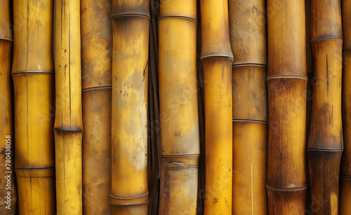 Bamboo Trunk. Close-up Texture Background.