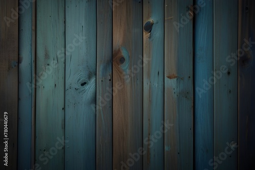 Blue grungy wooden textured background Generative AI