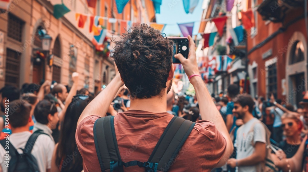 Capturing Moments at a Festive Street Parade Capturing Moments at a Festive Street Parade
