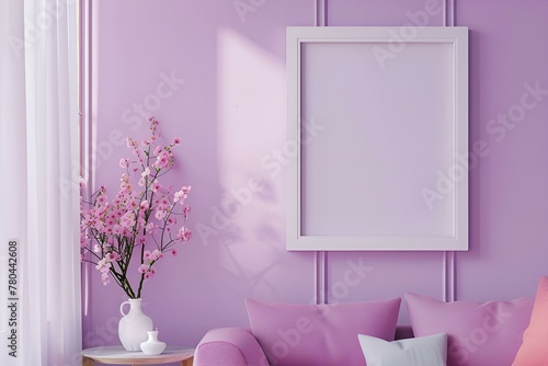 Nowoczesny pokój w kolorze fioletowym