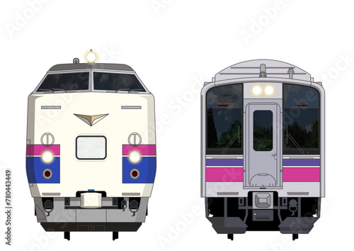 秋田の列車No.2_485系1000番台 / 701系5000番台_Japanese Railroad Cars in "Akita"