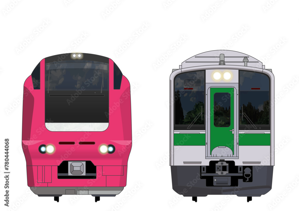 山形の列車No.2_E653系1000番台 / 701系5500番台_Japanese Railroad Cars in 山形の列車No.2_E653系1000番台 / 701系5500番台_Japanese Railroad Cars in