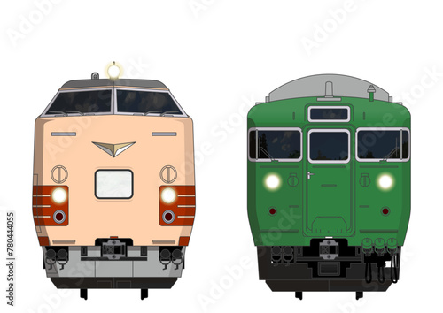 滋賀の列車No.5_485系300番台 / 113系5700番台_Japanese Railroad Cars in "Shiga"