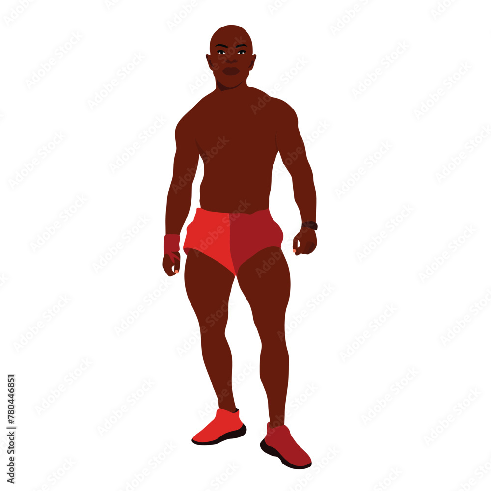 Bold stylish black man in elegant art style vector Bold stylish black man in elegant art style vector