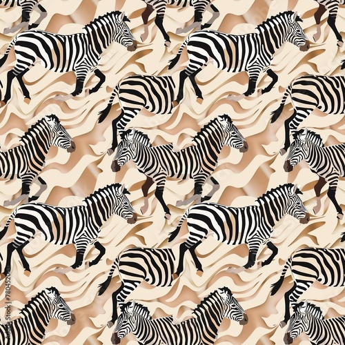 Seamless zebra fabric pattern  very cool  strong  elegant  artwork  textile  background.Fashionable luxury design