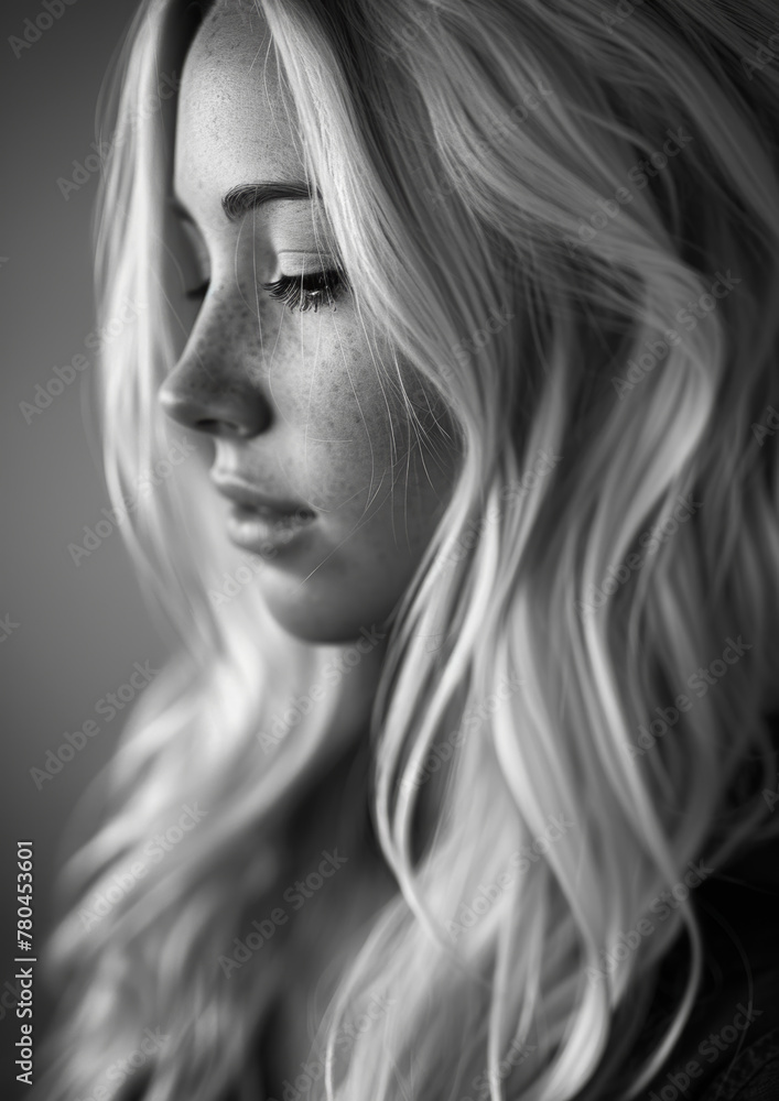Fototapeta premium Portrait of a woman showing strong emotions.