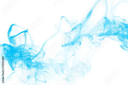 Beautiful blue smoke abstract on Transparent background