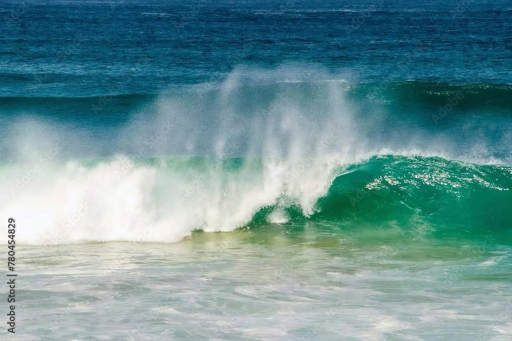 Natural landscape of a wavy sea