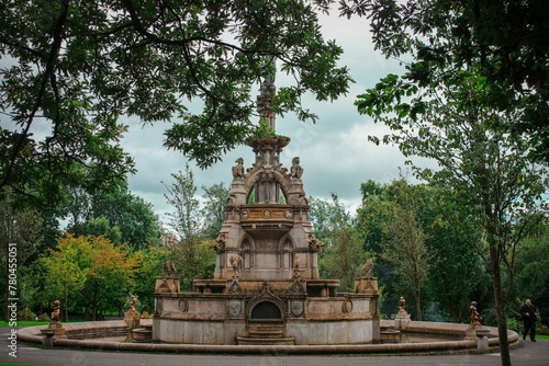 Stewart Memorial Fountain in Kelvingrove Park, Glasgow, Scotland.