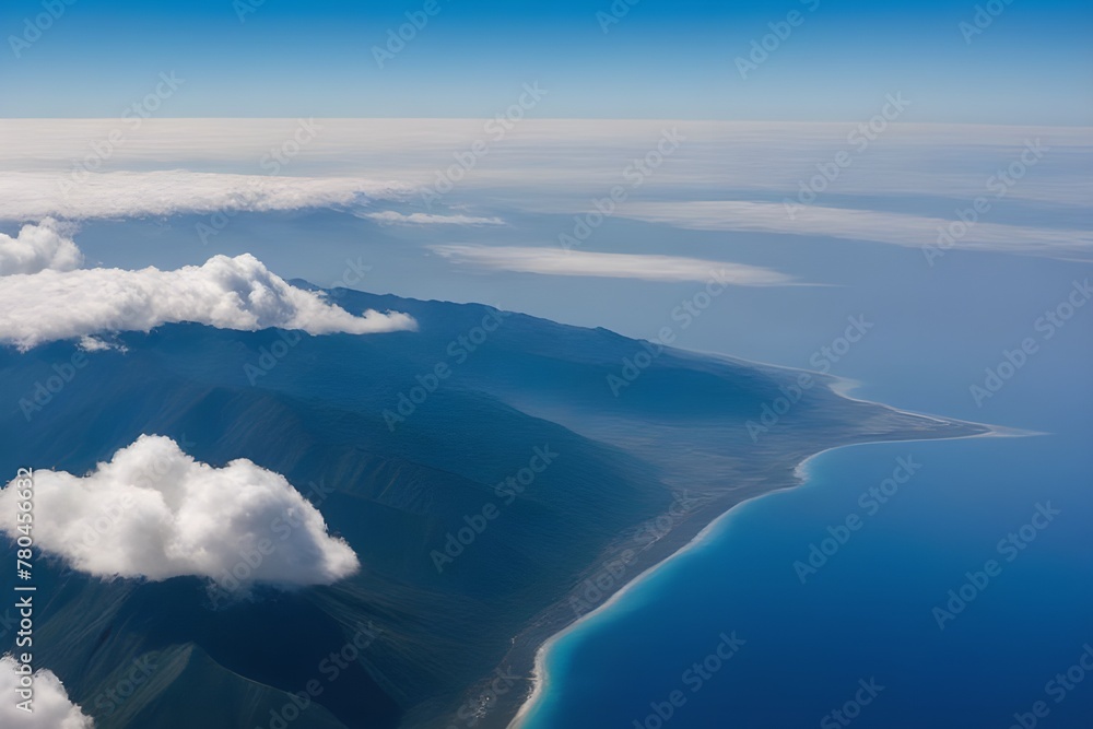 beautiful blue sky with clouds