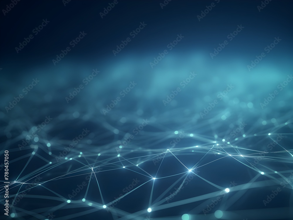 Glowing Blue Abstract Lights Network Representing Futuristic Connectivity and Data Exchange Glowing Blue Abstract Lights Network Representing Futuristic Connectivity and Data Exchange