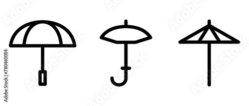 umbrella icon or logo isolated sign symbol vector illustration - high quality black style vector icons
