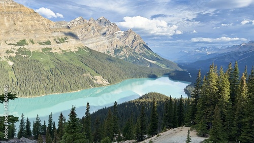 Scenic view of Peyto Lake in Banff National Park in Alberta, Canada