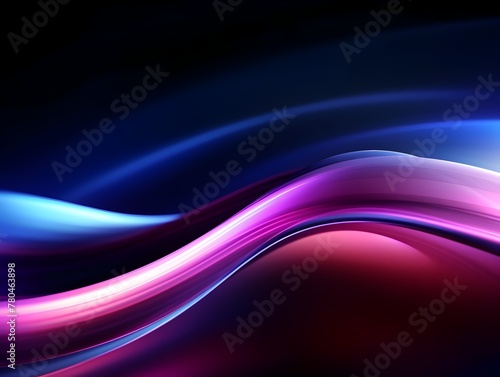Mesmerizing Futuristic Neon Waves Illuminate Dynamic Digital Backdrop with Glowing Bokeh Lights and Vibrant Color Gradients