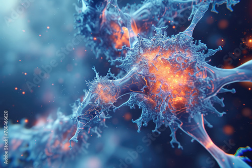 Captivating Close Up of Nano Molecular Cell Futuristic, Technological Anatomy © GOLVR