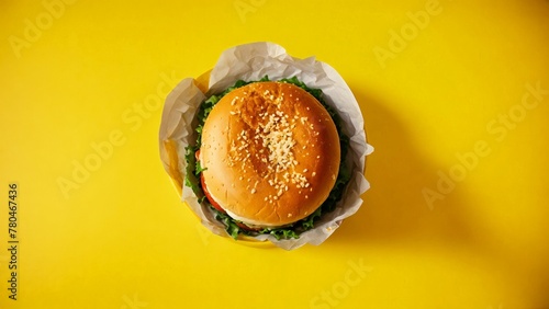 cheeseburger on the table