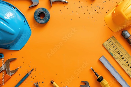 construction tools with text space  photo