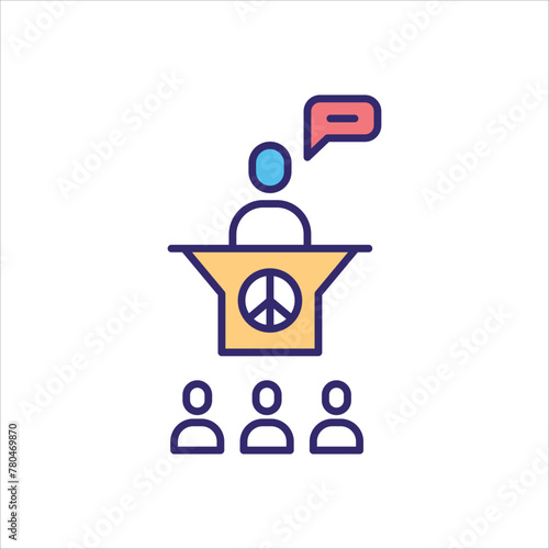 Peace speech vector icon