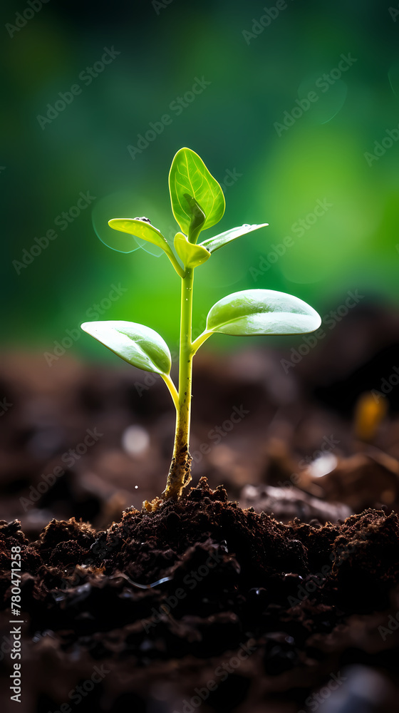 Fototapeta premium Care for new life, plant seedlings
