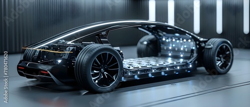 Cutting-Edge EV Power: Sleek Lithium Battery Innovation. Concept Electric Vehicles, Lithium Batteries, Green Technology, Innovation, Sustainable Energy © Ян Заболотний