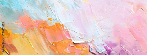 a close up of a painting