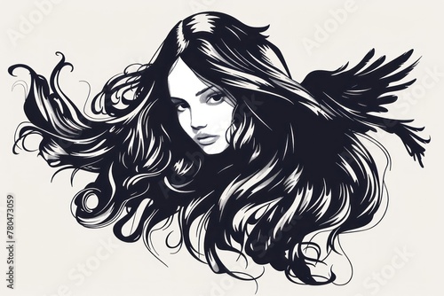 girl is shown with long hair and wings on her head © ASDF