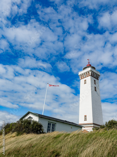 Helnaes Fyr, lighthouse on the Helnaes peninsula on Funen, Denmark.