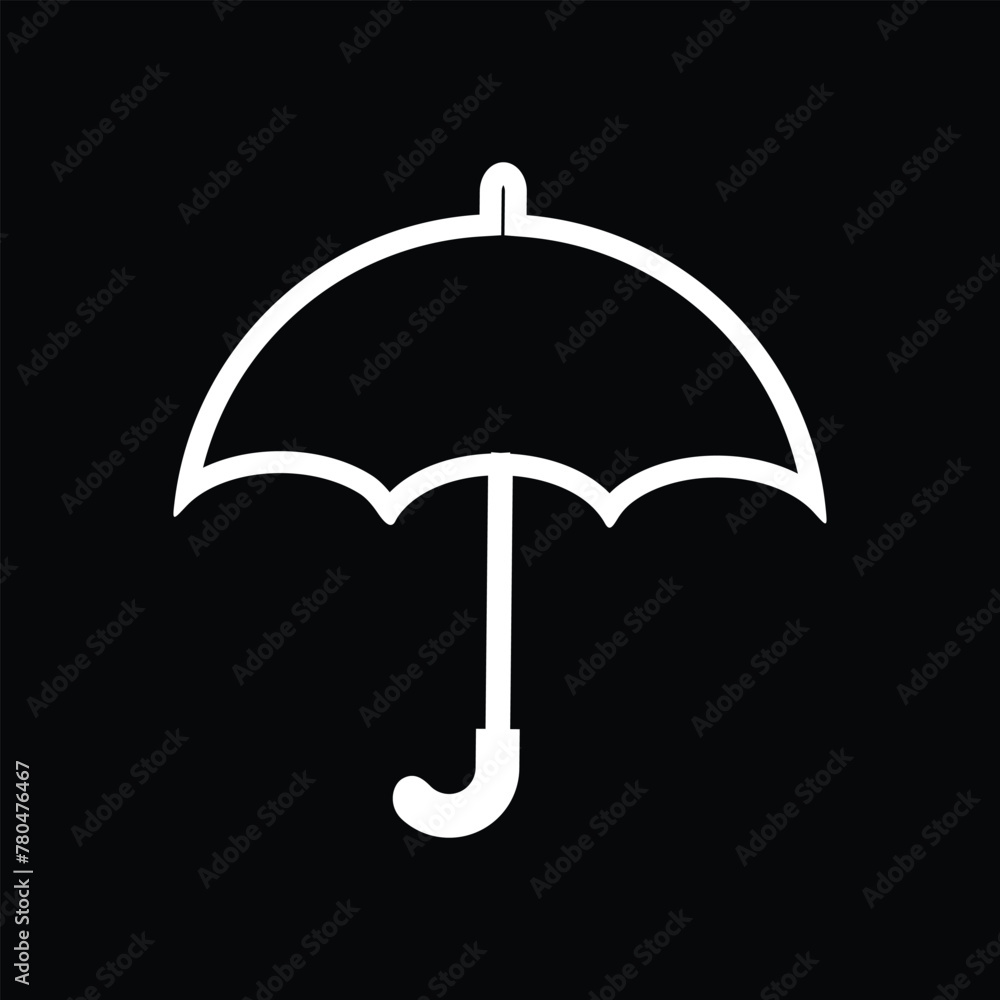 umbrella isolated on black - obrazy, fototapety, plakaty 