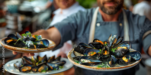  A Platter of Moules Mariniere photo