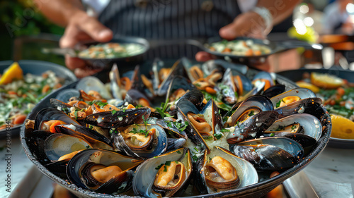 A Platter of Moules Mariniere