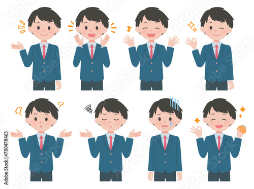 学生服・制服の男子　セット