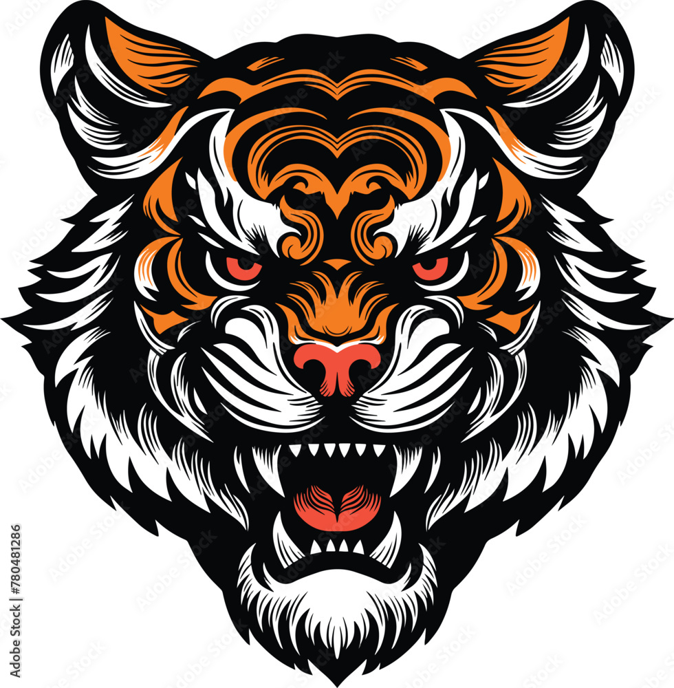 Tiger head illustration Tiger head illustration