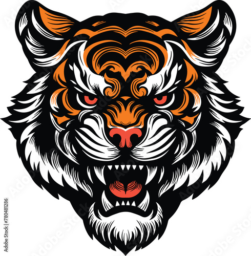 Tiger head illustration