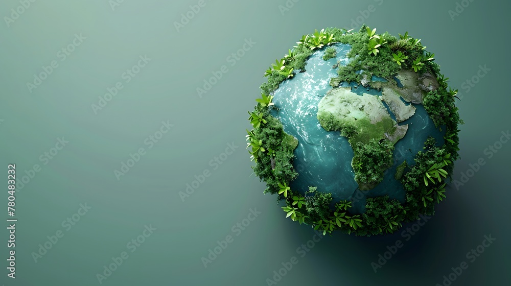 Lush green grass carpets Earth, a vibrant symbol of our planet's ecology Lush green grass carpets Earth, a vibrant symbol of our planet's ecology